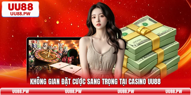 Không gian đặt cược sang trọng tại casino UU88