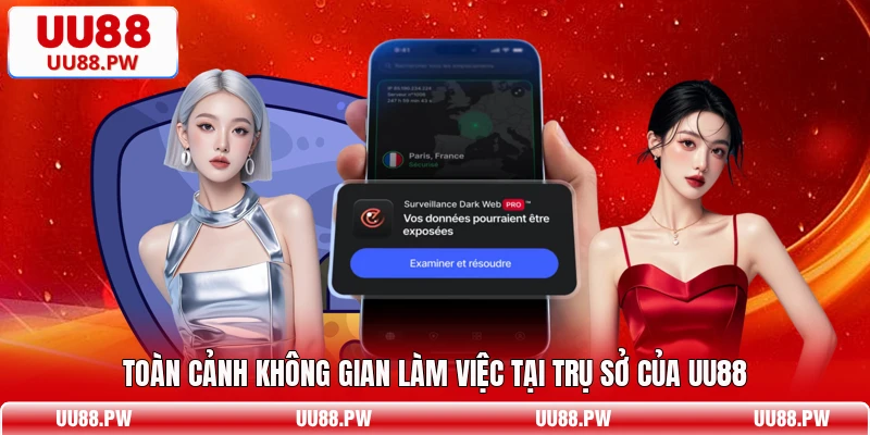 Toàn cảnh không gian làm việc tại trụ sở của UU88
